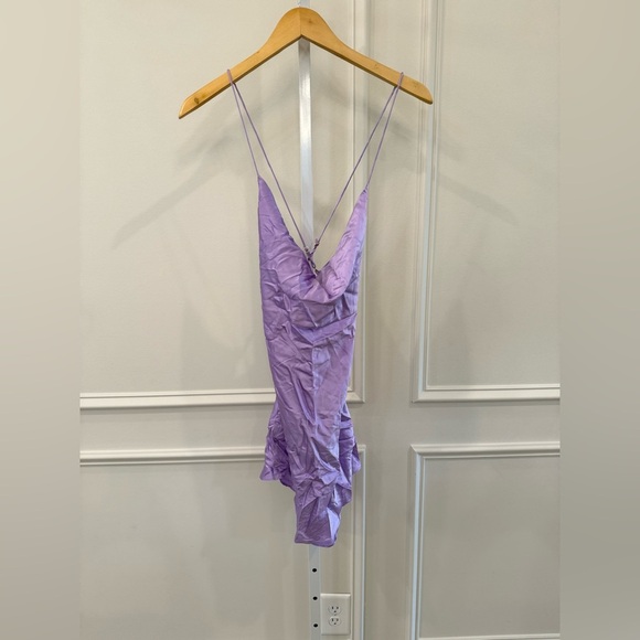 SER.O.YA Lavender Pracilla Silk Mini Dress - Picture 5 of 7